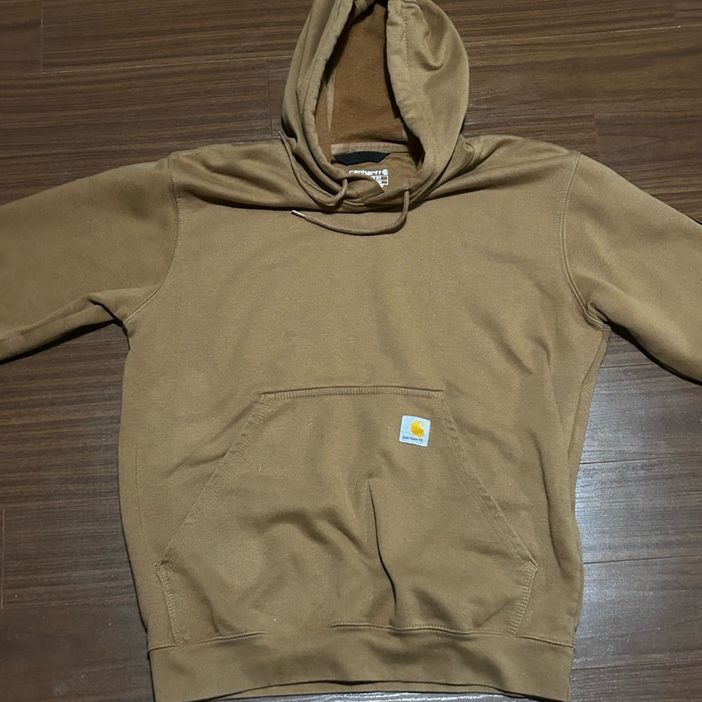Carhartt Brown Hooded Work Sweatshirt - Picture 2 of 3